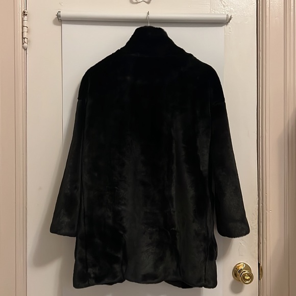Kooples black faux fur coat - Picture 4 of 7
